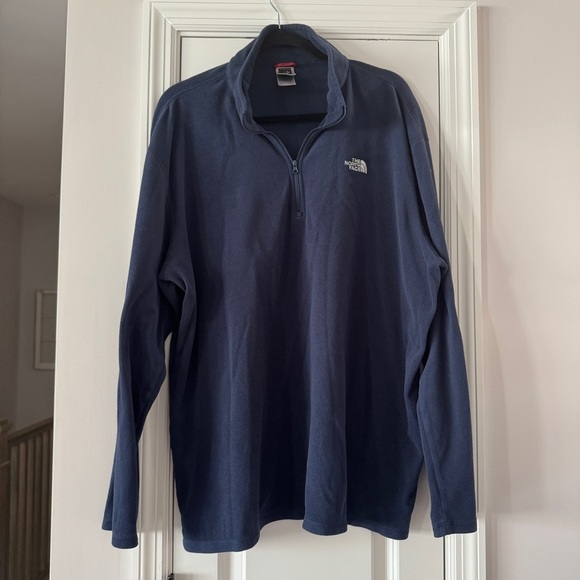 Men’s The North Face Size XXL Polartec Classic Fleece Pullover Jacket Navy Blue - Picture 2 of 6